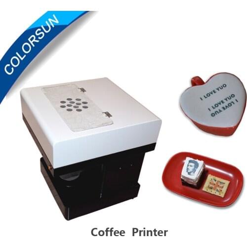 Colorsun DIY design coffee art printer machines biscuit cream cake chocolate coffee printer/ latte printer witha tablet and wifi