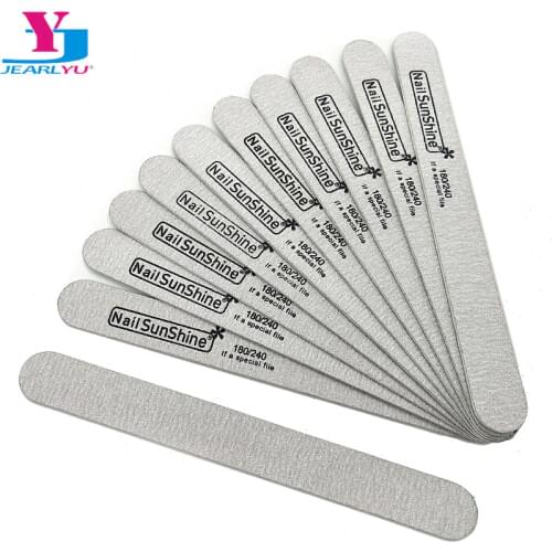10pcs Nail Rubbing Makeup Styling Tool 180/240 Nail Wood Rubbing Polished Surface Sand Professional Nail File Polished Bar Strip