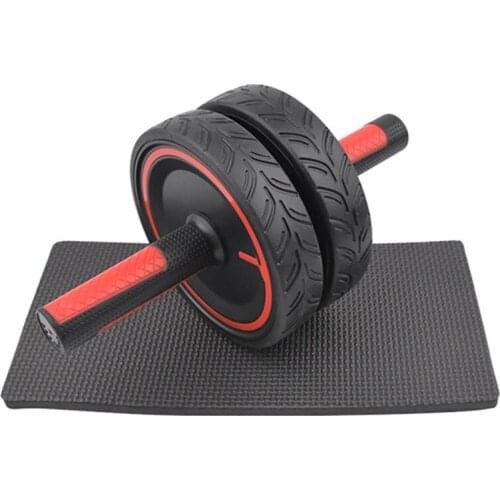 AB Power Wheels Roller with Knee Pad for Exercise Workout Home Gym Fitness Abdominal Muscle Trainer Equipment