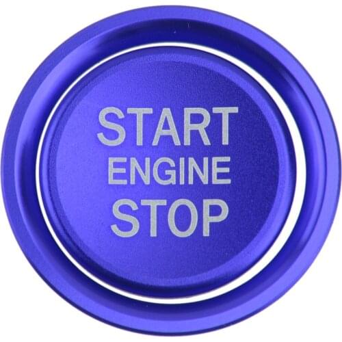 Blue Aluminum Alloy Car Engine Start Stop Push Switch Button Cover Ring Trim Styling Fit For VW Golf 7 MK7 Jetta CC Arteon