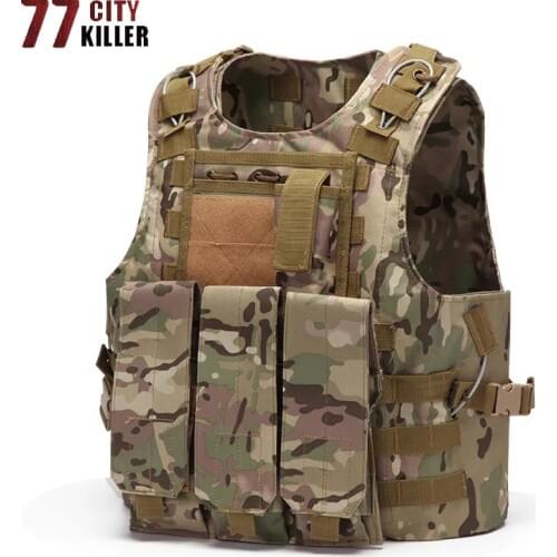 77City Killer Tactical Unloading Airsoft Hunting Molle Vest Military Soldier Combat Vest Army Camouflage Carrier Shooting Vest