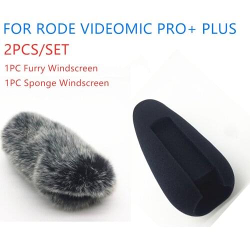 Dead Cat Outdoor Artifical Fur Windscreen Microphone For Rode Videomic PRO+ Plus With Sponge Mic Cover Windproof Foam