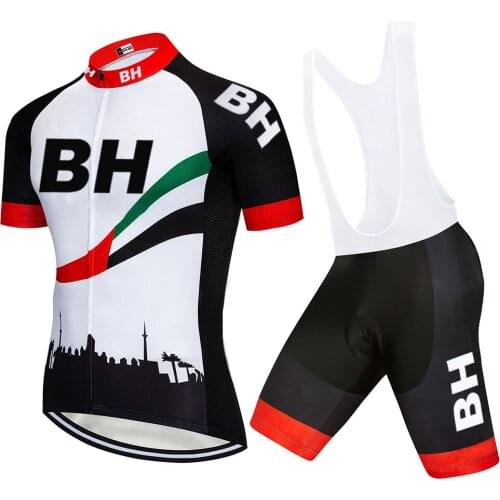 Cyclisme Homme Tenue Burg 2021 BH Team Summer Cycling Jersey Set Bicycle Clothing Men Short Sleeve Bike Bib Shorts 20D Pad