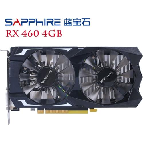 SAPPHIRE RX 460 4GB Graphics Cards 128Bit GDDR5 Video Card for AMD RX 400 series VGA Cards RX460 4GB DisplayPort HDMI DVI Used
