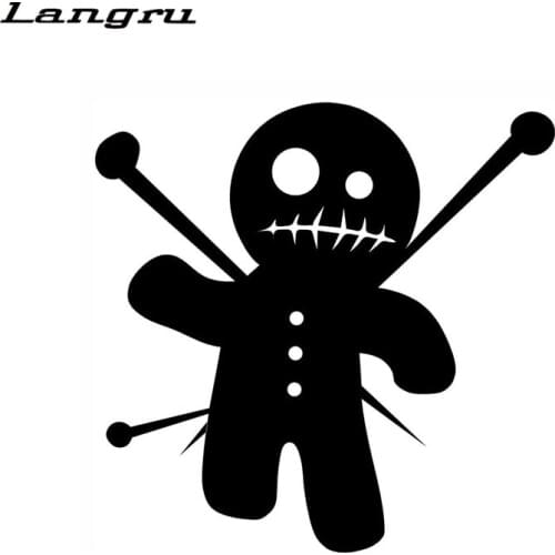 Langru 15.4*15cm Voodoo Doll Car Sticker Motorcycle Decals Waterproof Car Accessories Jdm