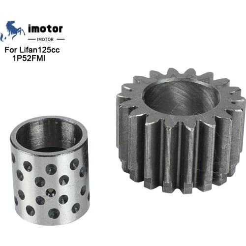 18T Motorcycle Clutch Primary Drive Gear Bush For Lifan 125cc Manual Clutch 1P52FMI-K Horizontal Kick Starter Engines