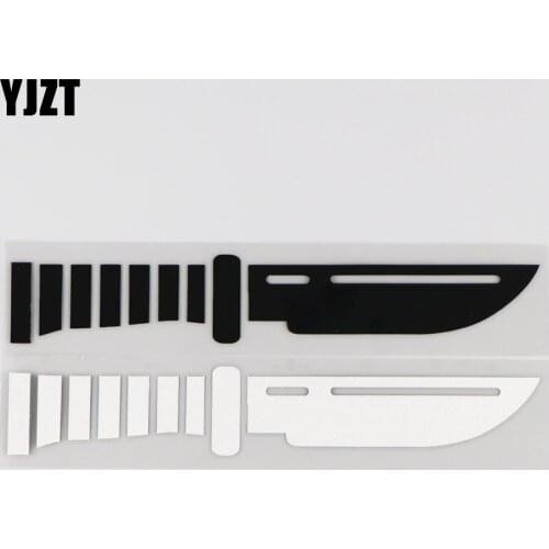 YJZT 17.1CM*2.6CM Knife Personality Pattern Car Sticker Vinyl Decal Decoration 1A-0348