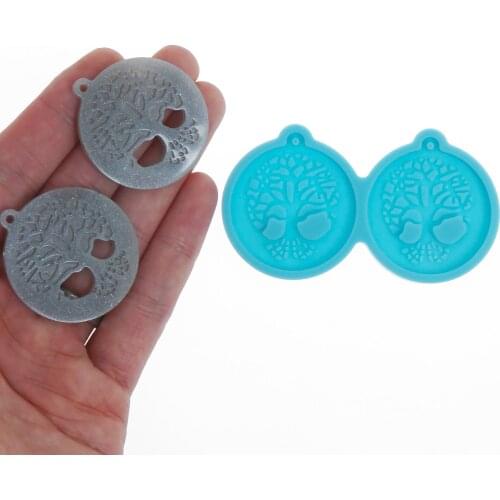 Silicone Earring Mold Life Tree Earring Mold Resin Jewerly Earring Charm DIY Resin Earrings 10369759