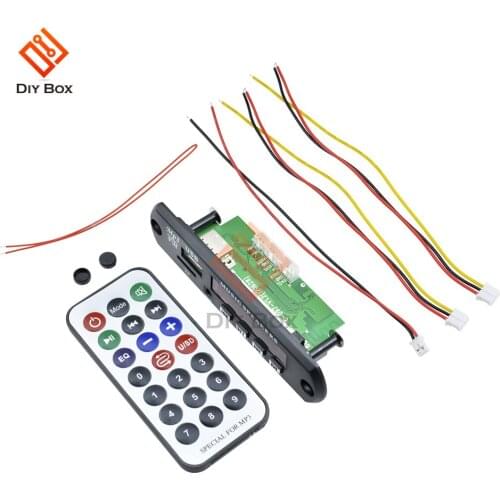 1Set Standard Wireless Bluetooth 12V MP3 WMA Decoder Board Audio Module TF USB Radio For Car LCD Screen Remote Controller 7-12V