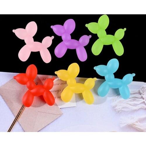 10-50Pcs Resin Balloon Dogs Decor Materials DIY Crafts Supplies Earrings Necklaces Phone Shell Patch Arts Kids Hair Accessories