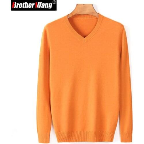 2021 Winter New Mens Casual Thick Pullover Sweater Fashion Business Classic Style V-neck Sweaters Male Brand Clothing