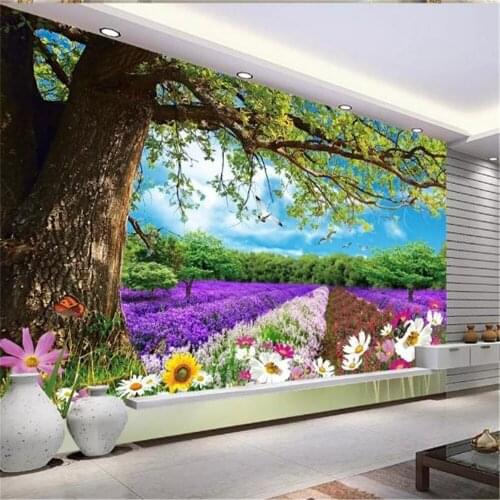 3d Mural Wallpaper Beautiful Big Tree Flower Dreamland Landscape Painting Living Room Bedroom Modern Decoration Wallpapers