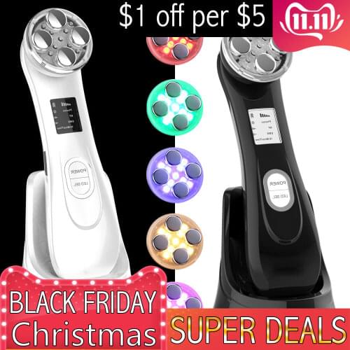 LED Light skin tightening RF EMS Face Photon Rejuvenation Lifting Tighten Facial Wrinkle Mask Therapy Beauty Care Adamei 5 in 1