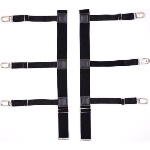 500pairs/lot Elastic Adjustable Shirt Holders braces Belt Stirrup Suspenders/trouse braces