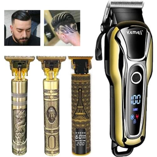 Kemei electric hair clipper Trimmers for men shaver LCD Display beard trimmer Haircut machine shaving razor barber Hair cutter 5