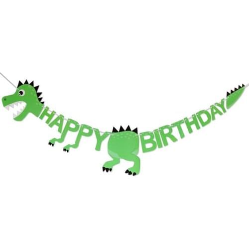 100set Dinosaur Happy Birthday Banner Party Supplies Decorations, Bunting Flag Garland Kids Adults Birthday Party Favors Supplie