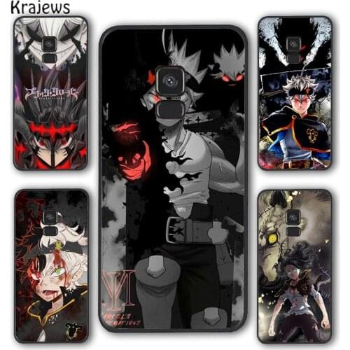 Krajews Black Clover Asta Phone Case Cover For Samsung Galaxy S5 S6 S7 edge S8 S9 S10 E lite S20 plus ultra Note funda