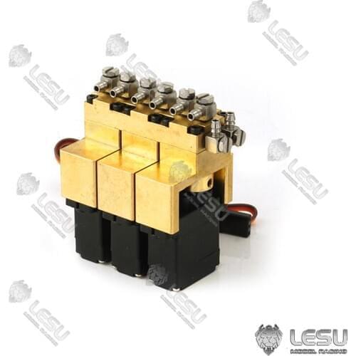 LESU Metal Hydraulic Directional Valve 3CH for 1/14 RC Dumper Truck Excavator DIY TAMIYA Model