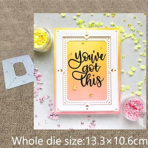 XLDesign Craft Metal Cutting Dies stencil mold rectangle frame decoration scrapbook Album Paper Card Craft Embossing die cuts