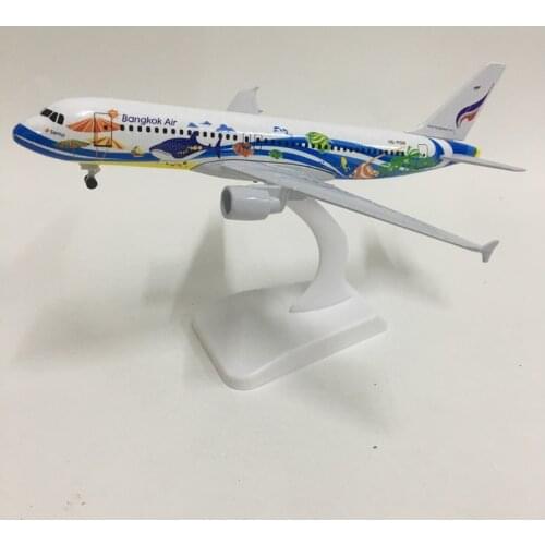 JASON TUTU 20cm Thai Bangkok Air Airbus 320 Plane Model Airplane Model Aircraft Model 1:300 Diecast Metal planes toys Gift