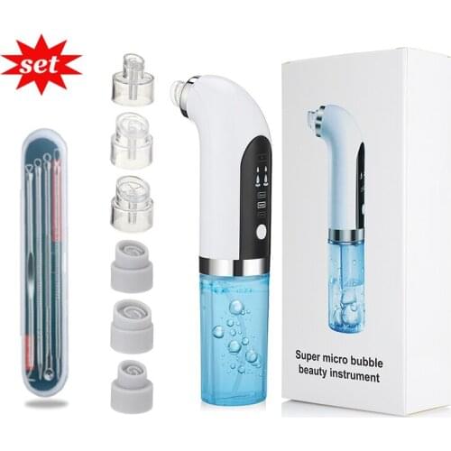 Micro Bubble Beauty Blackhead Remover Strong Suction Comedone Extractor Tool For Acne Removal Water Cycle Blackhead Sucker Kit