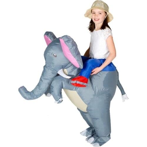 Inflatable Elephant Costume Party Carnival Cosplay Dress Halloween Blow Up Suit Chub Animal Mascot for Women Men Kid Purim Xmas