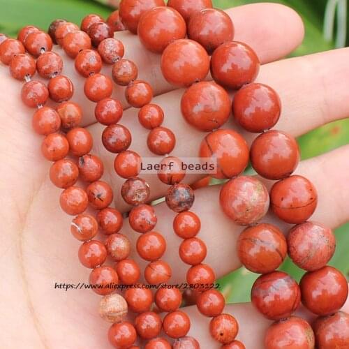 Fctory Price Natural Red Jasper stone 4-14mm Round Beads 15inch ,Wholesale For Jewelry Making