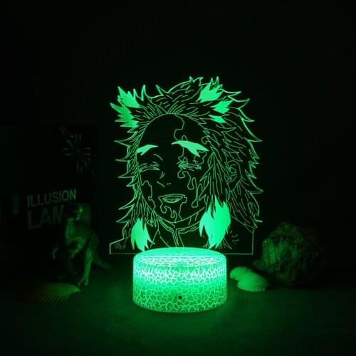 Manga Demon Slayer Kimetsu No Yaiba Rengoku Shinjurou 3D Night Light Desk Table Lamps For Home Decoration Light Gift For Friend