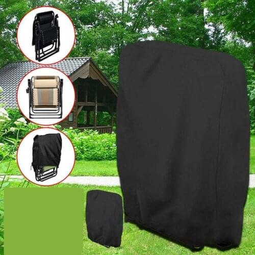 Dinning Chair Covers Home Dustproof Cloth Black Folding Reclining Chair Cover Rattan Sun Lounger Cover Waterproof