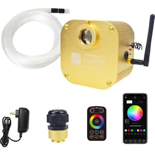 Fiber Optic Starry Sky Ceiling Decoration 16w Twinkle Motor Rgbw Fiber Optic Light Include Touch And APP Control Car Or Home Use