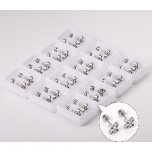 12 Pairs Flower Stud Earrings with Cubic Zirconia 316L Stainless Steel Gold Color Tiny Ear Stud for Women Girl Jewelry Gift