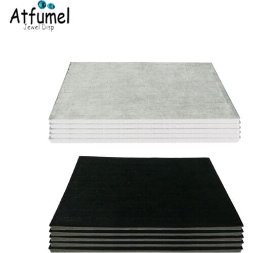 Wholesale Velvet Ring Earrings Jewelry Organizer Display Case Soft Foam Necklace Watch Bangle Storage Showcase Tray 5Pcs/lot