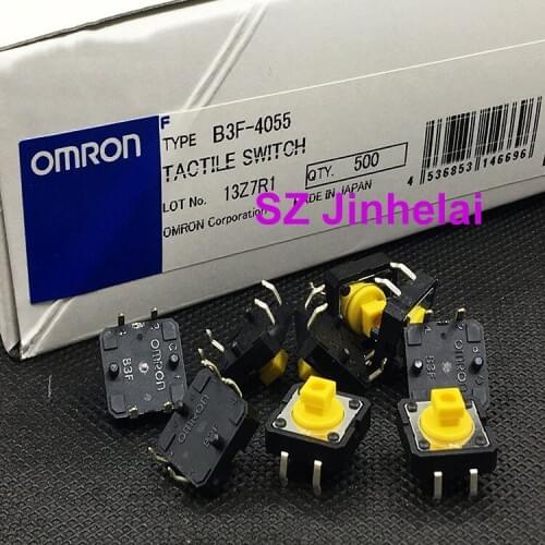 100pcs OMRON B3F-4055 Authentic original TACTILE SWITCH 2.55N,Key button 12*12*7.3mm сенсорный выключатель