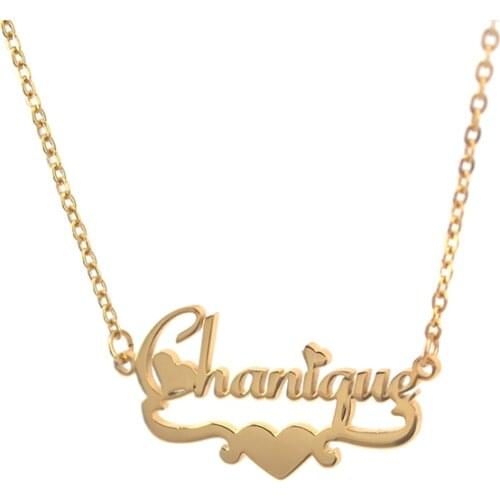 Noelia Custom Name Necklace Personalized Heart Name Pendant Necklace Stainless Steel Chain Necklace for Women Jewelry Gifts