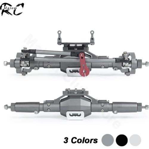 Aluminum Alloy Diamond Shaped Complete Front & Rear Axle for 1/10 RC Crawler Truck Axial SCX10 II 90046 AX90047 RGT 86100