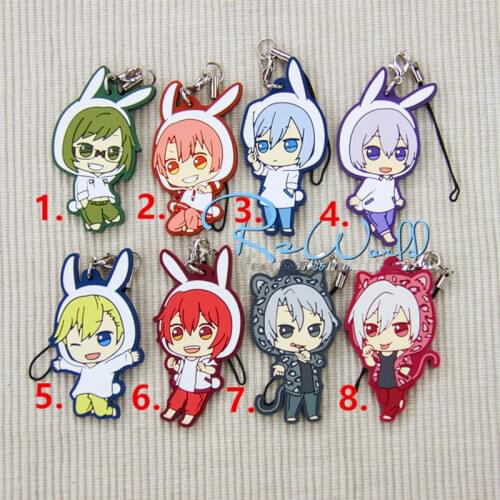 Portachiavi Anime Keychain IDOLiSH 7 IORI NIKAIDO IZUMI MITSUKI TAMAKI NAGI SOGO Cosplay Rabbit Bag Pendant Keychain Keyrings
