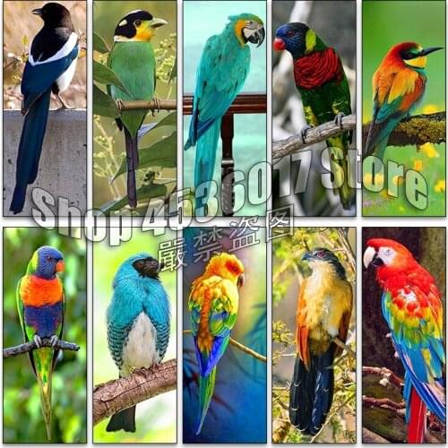 Birds 5d Diy Diamond Painting Cross Stitch Diamond Embroidery Diamond Mosaic Parrot Full Rhinestone Home Decor Animals Gifts Art