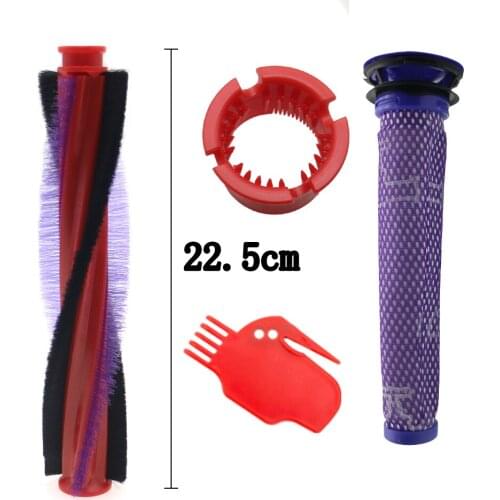 Nylon bristle roller and filter replacement brush for DYSON V6 brush DC59 DC62 SV073 SV03 963830-01 motorized floor brush bar