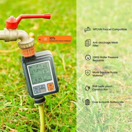 Watering Timer Automatic Digital Programmable Timer IP65 Waterproof Screen For Garden Meadow Irrigation Timer Irrigation System