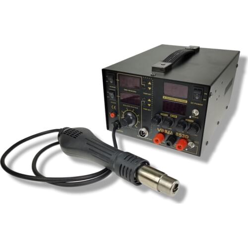 YIHUA 853D Hot air welding table three-in-one hot air welding table with power supply of 30V 5A