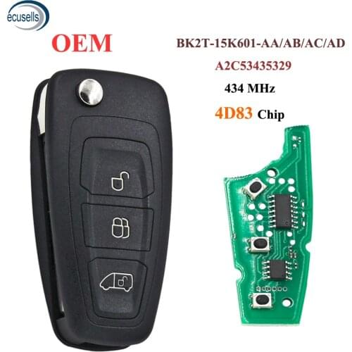 3B Car Remote Key For Ford Tourne Transit /Transit Custom 2015 2016 BK2T-15K601-AA/ AB/ AC/AD 434MHz 4D83 Chip : A2C53435329