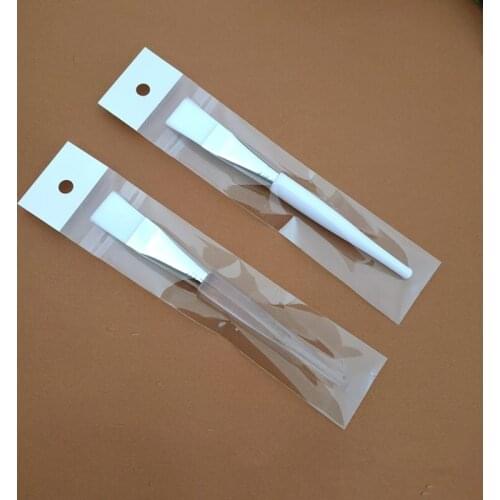 50pcs Professional Mask brush Soft Makeup Brushes White Or Clear Plastic Handle Cosmetic Make up Tools