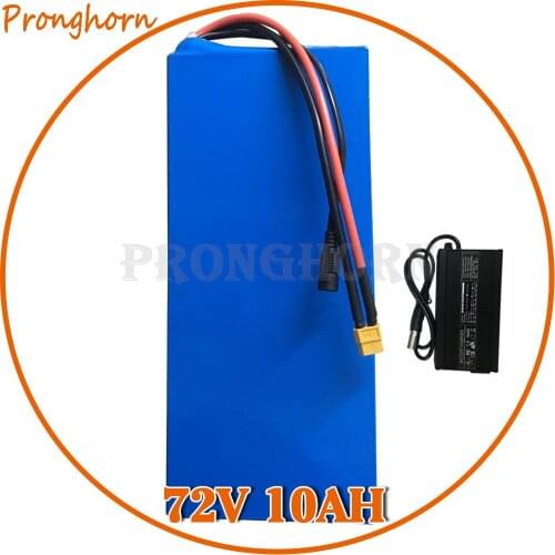 72V 10AH 2000W Lithium Battery Pack 72V E-Bike li-ion Battery 72V 10Ah Electric Bike Battery with 30A BMS and 84V 2A Charger