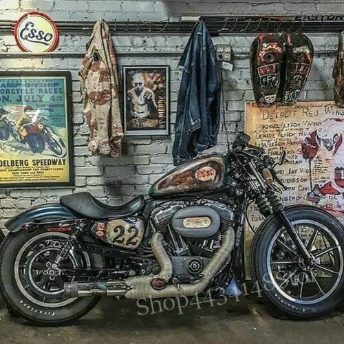 MHD diy diamond painting color motorcycle landscape full square / round rhinestone 3d diamond embroidery home decoration