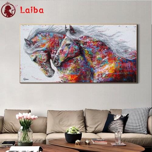 Diamond painting Doodle art horse full square drill diamond embroidery round diamond mosaic view rhinestone painting home art