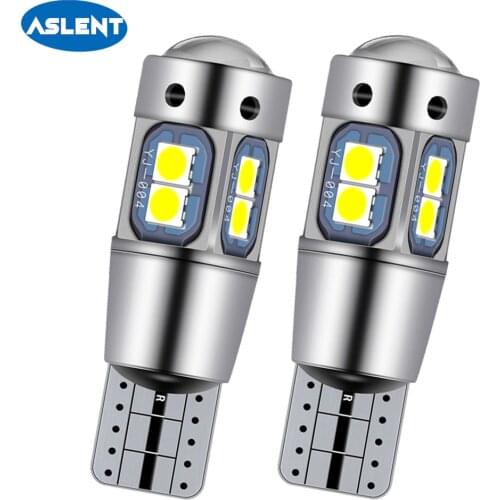 ASLENT 2PCS T10 W5W High Quality LED Car Turn Side Light Marker Lamp 501 168 192 LED Auto Wedge Parking Bulb Car Styling Light