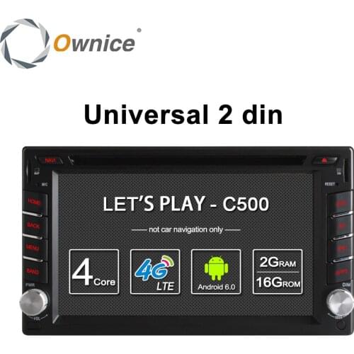 Ownice C500 Universal 2 din Android 6.0 Octa 8 Core Car DVD player GPS Wifi BT Radio BT 2GB RAM 32GB ROM 4G SIM LTE Network