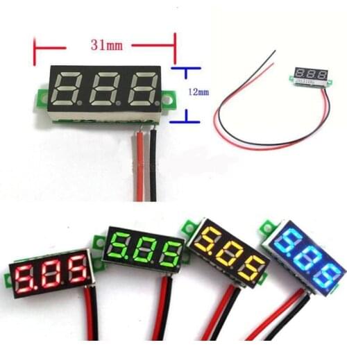 0.28" DC Digital Voltmeter Panel Mount LED Voltage Volt Meter Red 2.5-30V