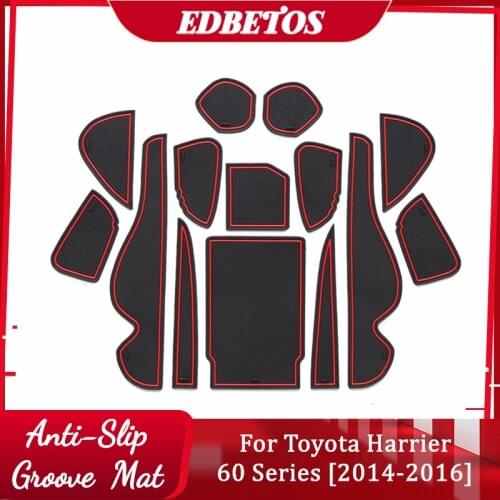 For Toyota Harrier 60 A Series 2014 2015 2016 Gate Slot Pad For Interior Accessories Mat Cup Door Groove Mat