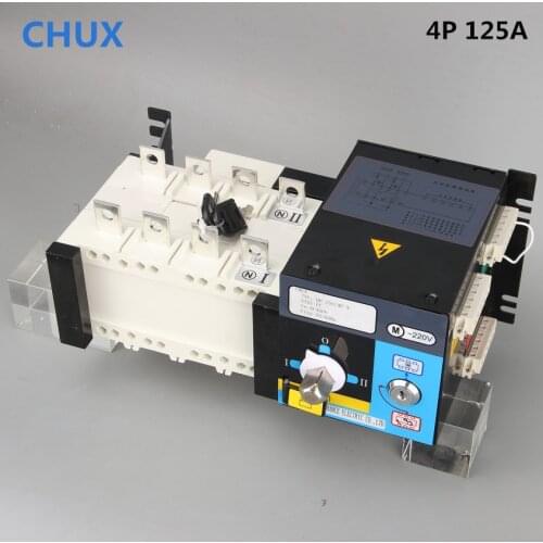 Dual Power Automatic Transfer Switch 4P 125A 3 Phases PC Grade 2 in 1 out 380v Circuit Breaker Isolation type ATS